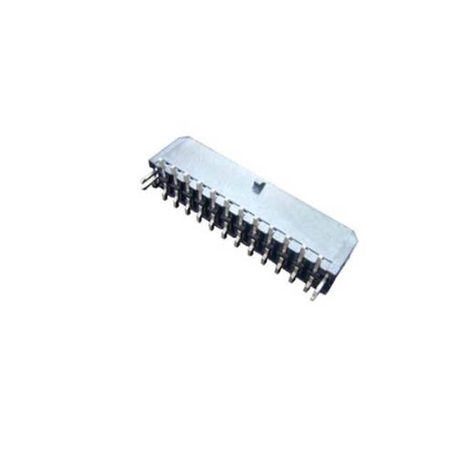 SMT M3045 Vertikaler zweireihiger Stiftleistenverbinder mit Metall-Halteclip zum Einpressen der Leiterplatte